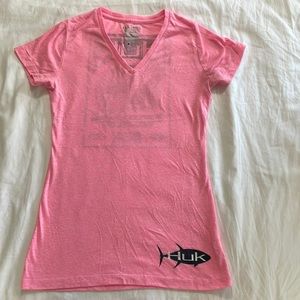 Womens Huk Fishing Fitted Tee Large